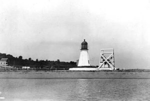 Vintage image Prudence Island light. Courtesy US Coast Guard