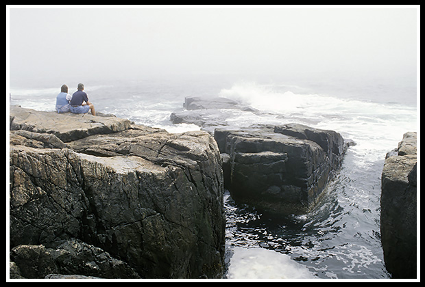 relaxing at Schoodic Point