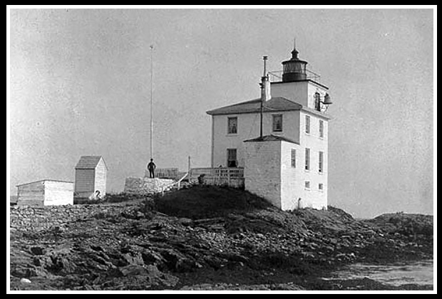 vintage image of dutch island light