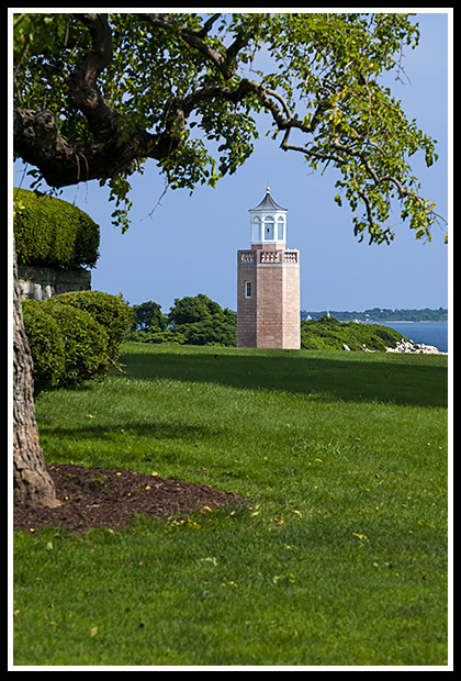 Avery point lighthouse on college campus