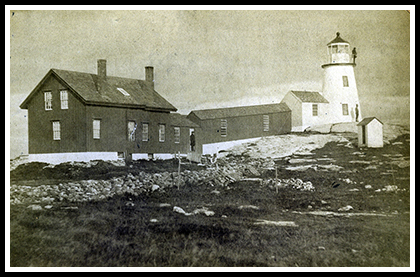 Original construction of Burnt Island Light