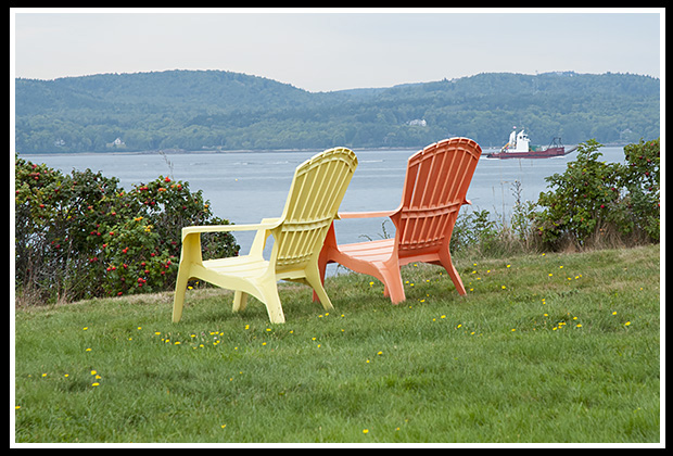 Islesboro Island colorful chairs