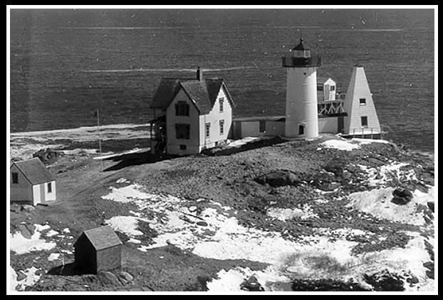 early Cape Neddick light with bell