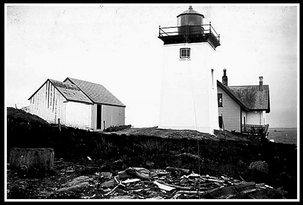 early image of Indian Island lighthouse