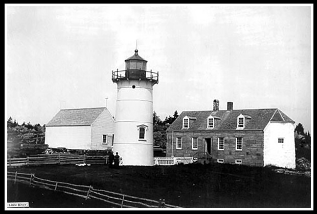early 1876 image of Little River lighthouse