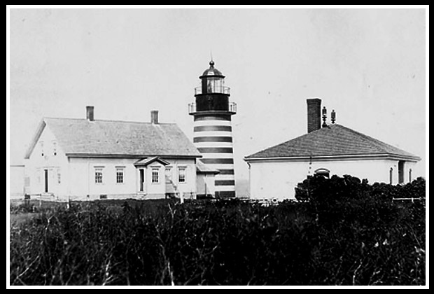 vintage image of West Quoddy Head light