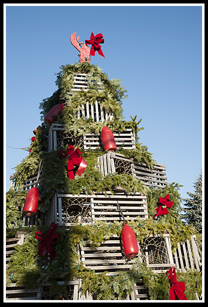 lobster trap holiday tree is a New England tradition