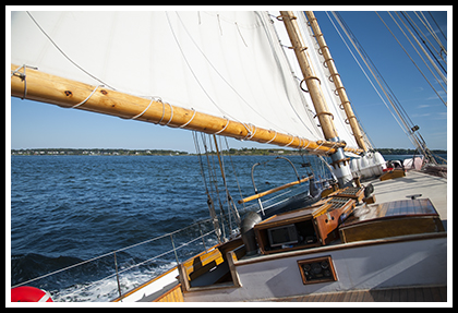 authentic schooner sailing on Casc Bay in Portland, Maine