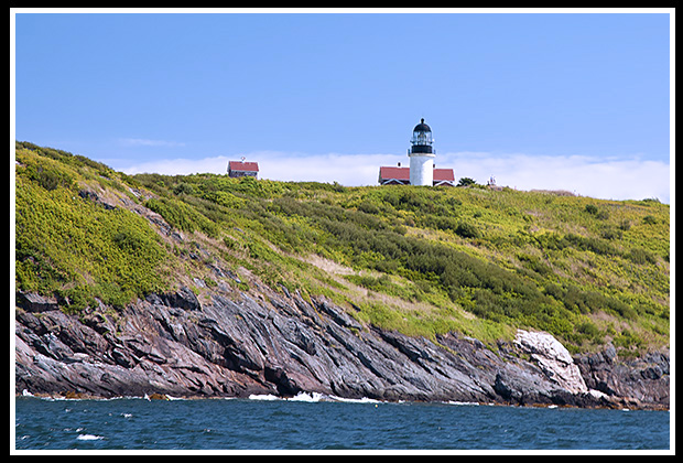 Seguin Island lighthouse on the hill
