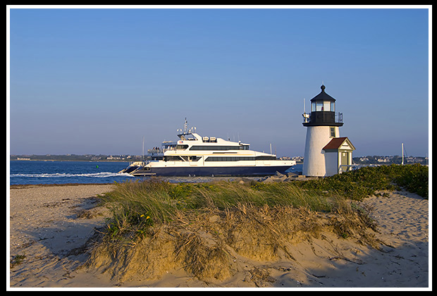 ferry by brandt point light