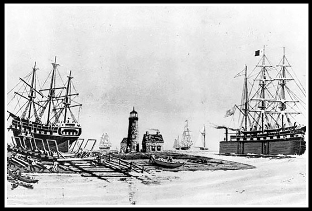 early Brant Point light engraving