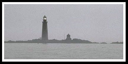Graves lighthouse on a foggy day