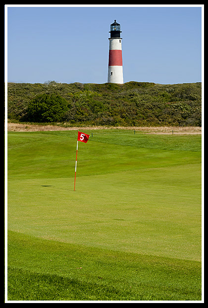 sankaty head lighthouse by golf course