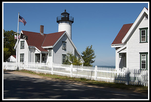 West Chop light with keeper houses