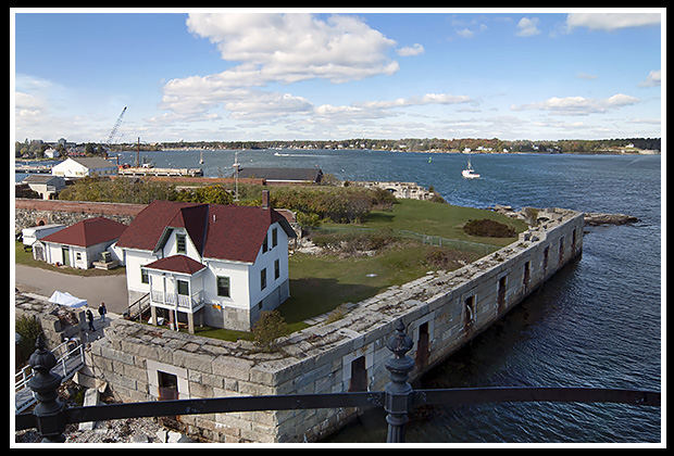 view from Portsmouth lighthouse tower